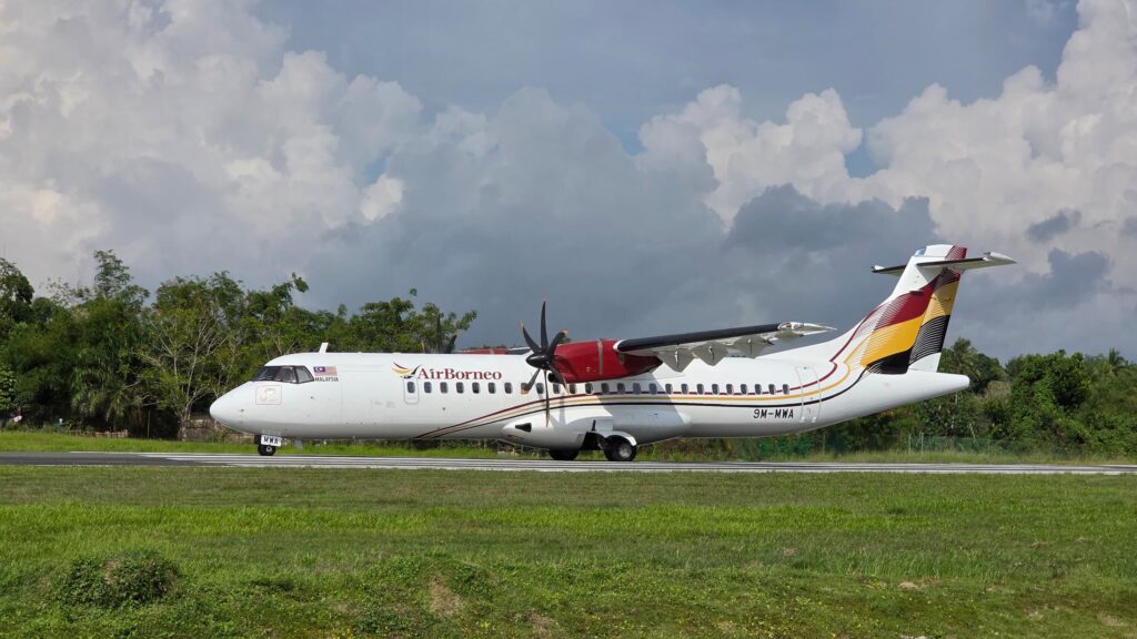 ATR 72 with AirBorneo livery