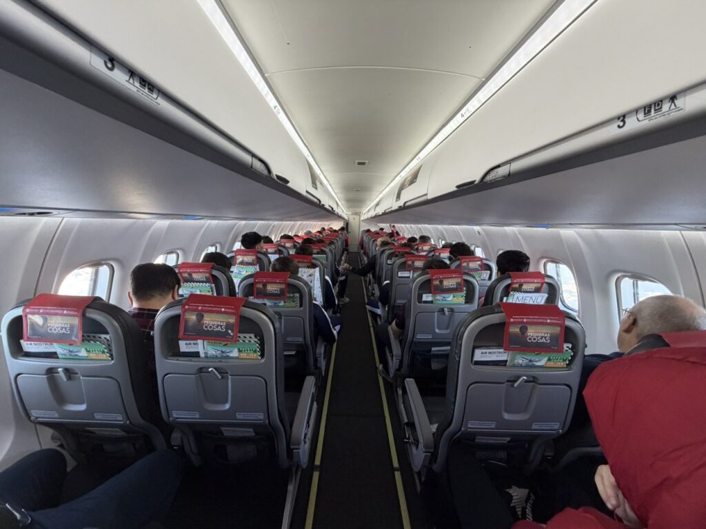 Cabin wide shot aboard the ATR 72