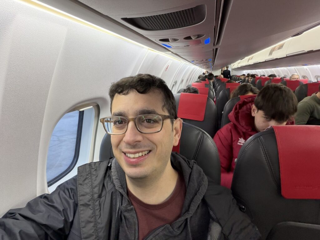 Selfie of the author in his seat