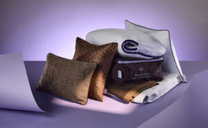 Riyadh Air first class bedding, as designed by John Horsfall