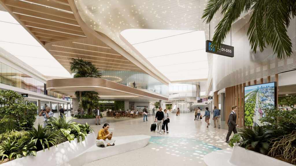 AA Rendering of the new American Airlines MIA concourse expansion