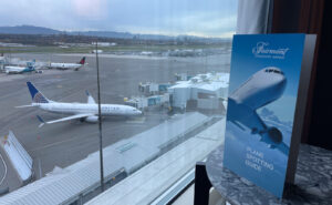 Looking out the hotel window onto the airport runway.