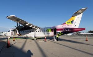 JSX ATR 42 ready for boarding.