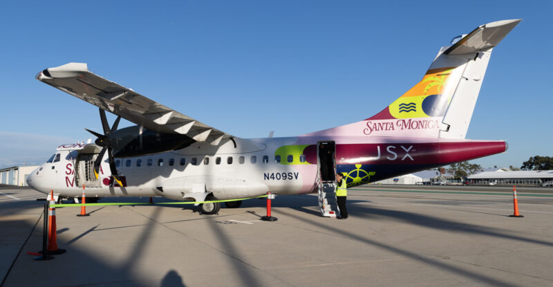 JSX ATR 42 ready for boarding.