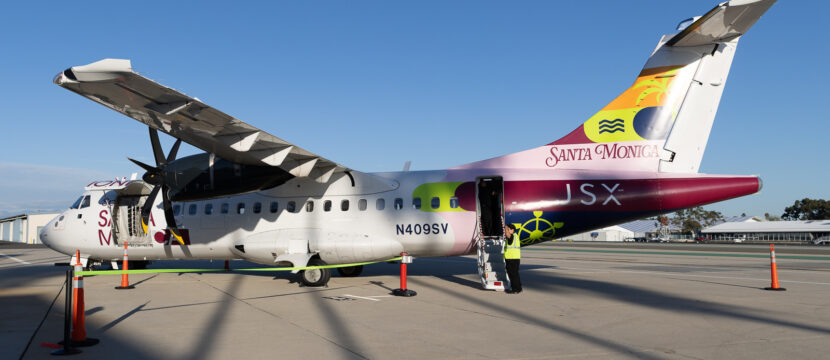 JSX ATR 42 ready for boarding.