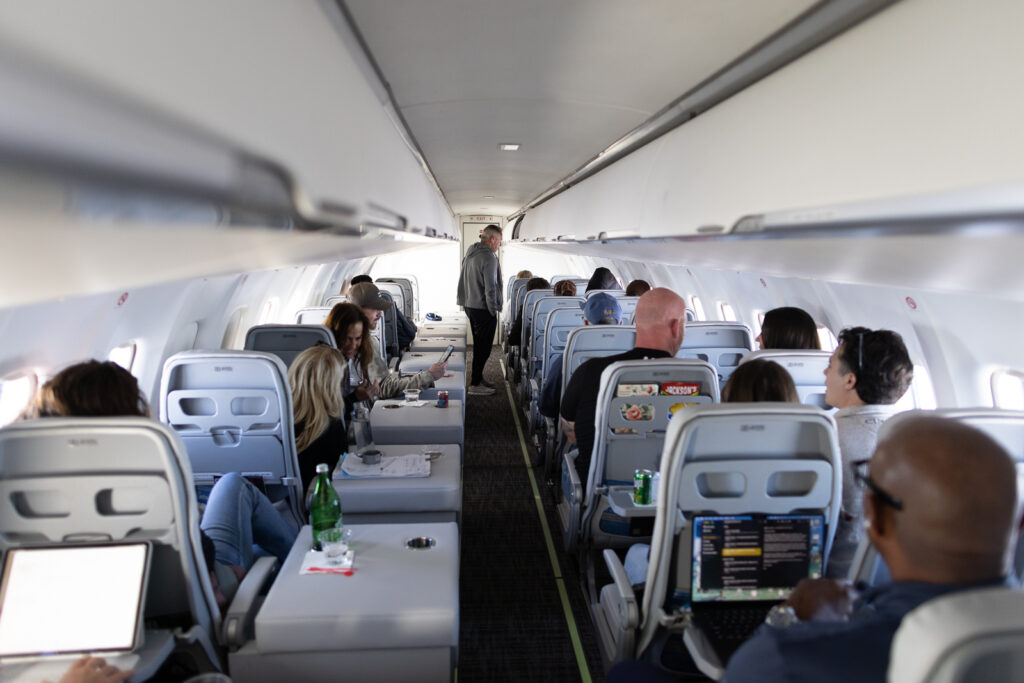 20 passengers enjoy the JSX ATR service