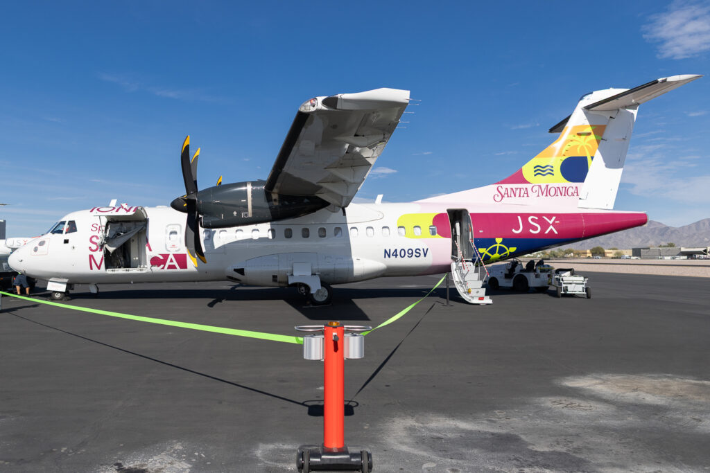 JSX ATR 42 ready for boarding.