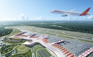 Artistic rendering of Phu Quoc International Airport by Sun Aviation Group, which is scheduled to open in 2027.