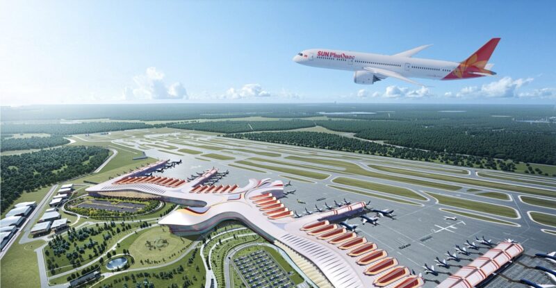 Artistic rendering of Phu Quoc International Airport by Sun Aviation Group, which is scheduled to open in 2027.