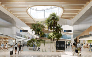Rendering of the new American Airlines MIA concourse expansion