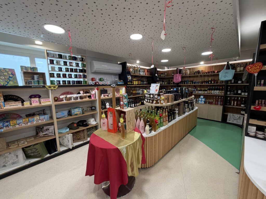 A small duty free shop in the Grand Case airport.