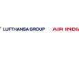 Lufthansa Group and Air India logos on a white background.