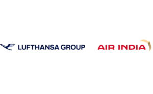 Lufthansa Group and Air India logos on a white background.