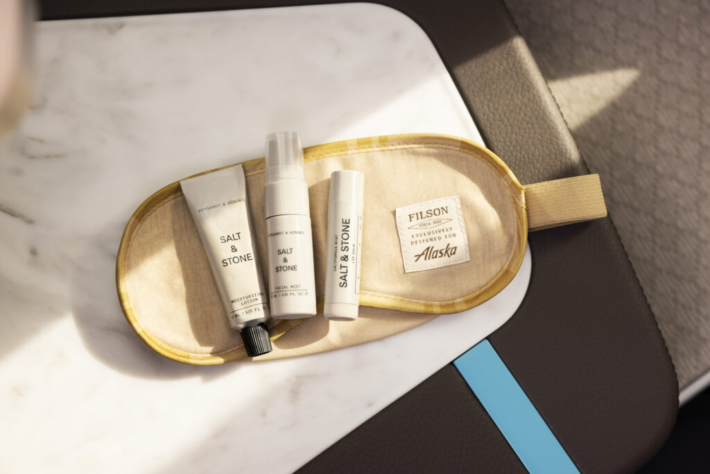 Contents of amenity kit are displayed
