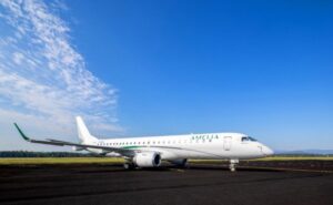 Amelia aircraft landed on the runway.