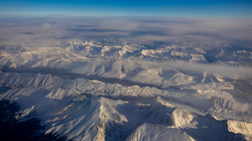 View of snow-capped mountains