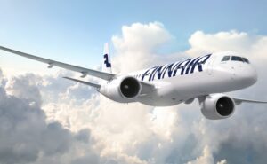 Finnair E2 in flight.