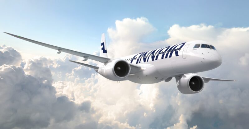 Finnair E2 in flight.
