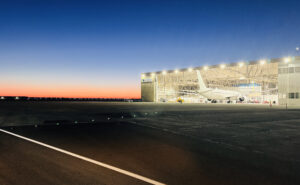 BBJ 787-9 at Greenpoint’s Modification Facility in Moses Lake, WA