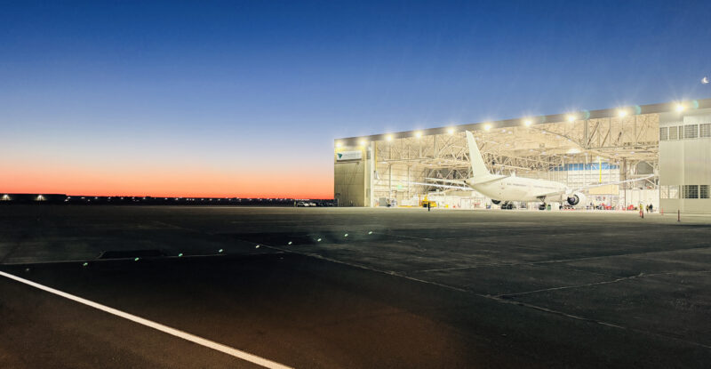 BBJ 787-9 at Greenpoint’s Modification Facility in Moses Lake, WA