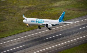 Airbus A330-900 taking off.