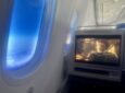 Gladiator plays on the IFE screen in this window seat aboard the 787
