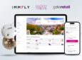 Immfly, Wizz Air, and gateretail digital ap is shown here on two mobile devices.