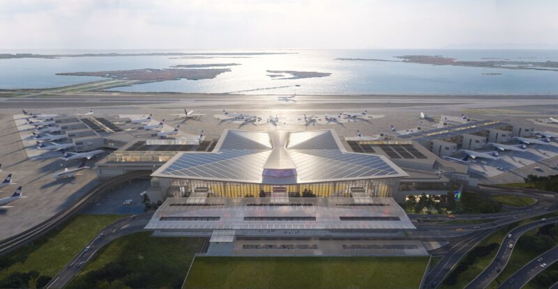 Exterior rendering of The New Terminal One at JFK.