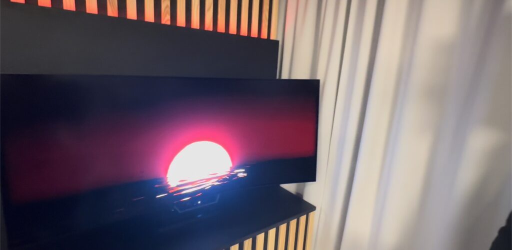 Sun rises on the screen