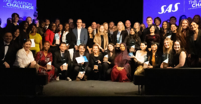 The Aviation Challenge winners smile for the camera