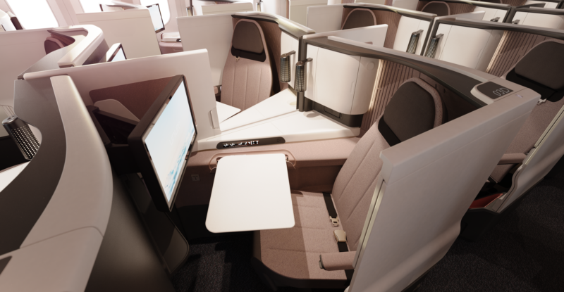 Unum business class seat with 4K IFE on a Boeing 787.