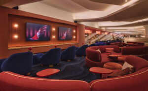 Cinema in the Virgin Clubhouse at LHR