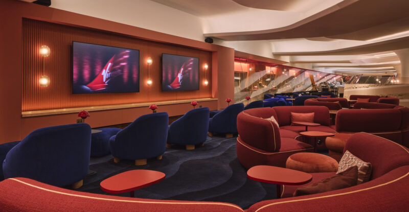 Cinema in the Virgin Clubhouse at LHR