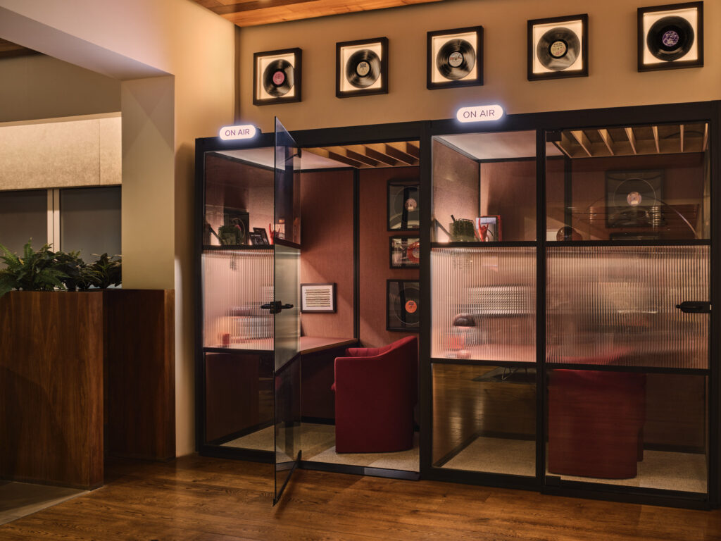 Work Pods in the Virgin Clubhouse at LHR