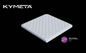 Kymeta Kestrel u5 Terminal on a black background.