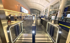 CLEAR eGates at San José Mineta International Airport Terminal B.