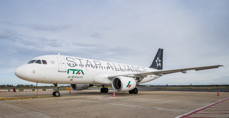 ITA Airways aircraft with Star Alliance on its livery.