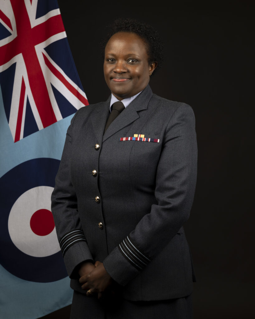 Image shows Wing Commander Joan Ochuodho in the photography studio at RAF Wittering on January 5th 2026.