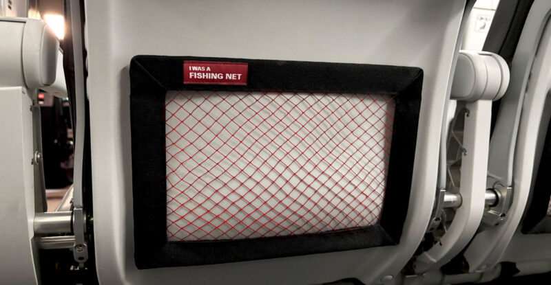 Seatback pocket made of sustainable material