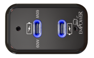 AES EmPower® 1327-27 Dual USB-Type-C In-Seat Power Outlet