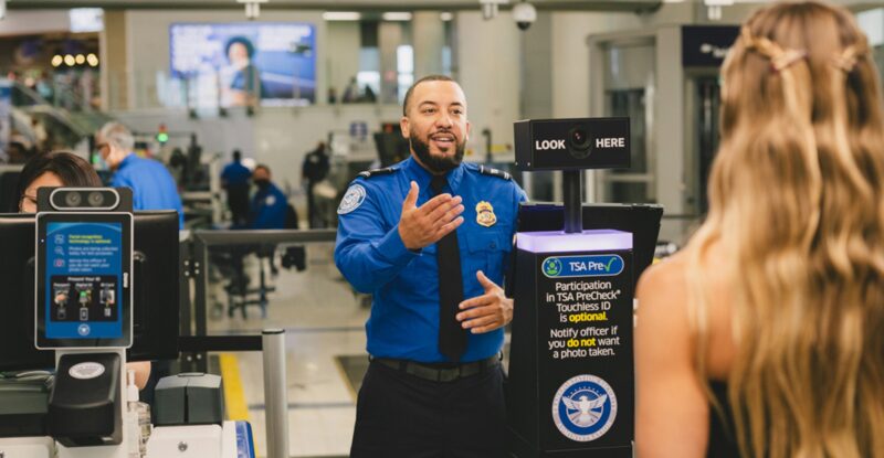 TSA PreCheck® Touchless ID in an airport.