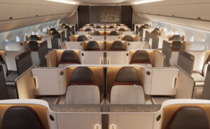 Unum Two business class seats on an A350.