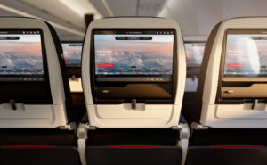 Panasonic's Astrova IFE system in an Air Canada aircraft.