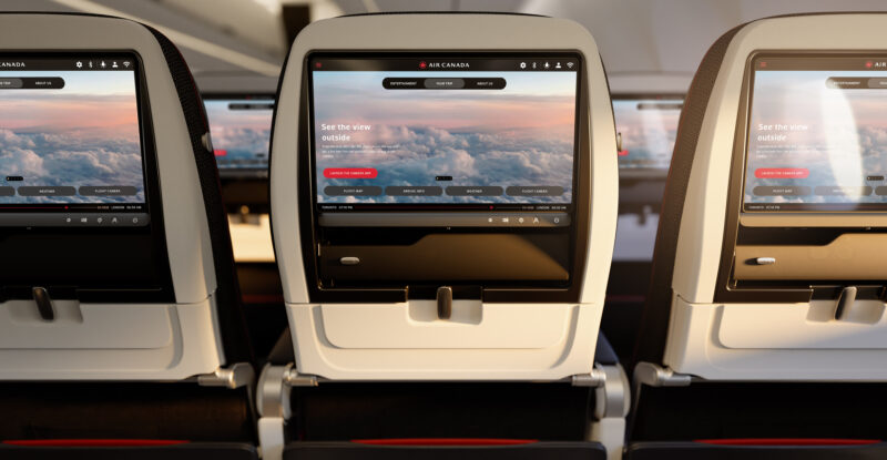 Panasonic's Astrova IFE system in an Air Canada aircraft.