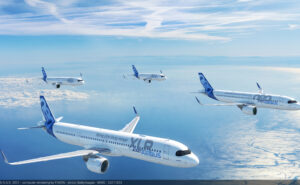 A320neo family in flight.
