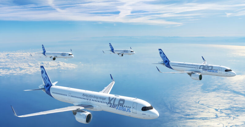 A320neo family in flight.