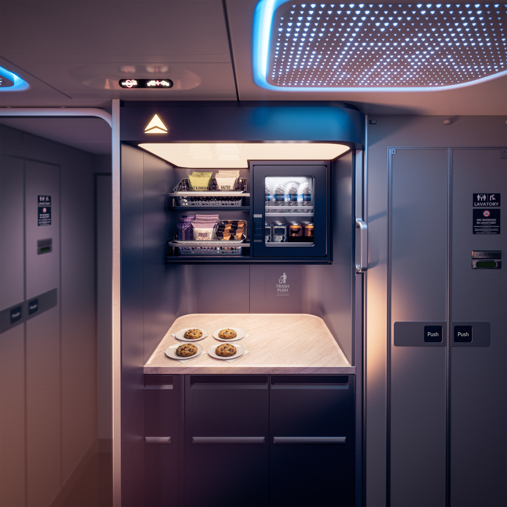 A330 Delta Refreshment station.
