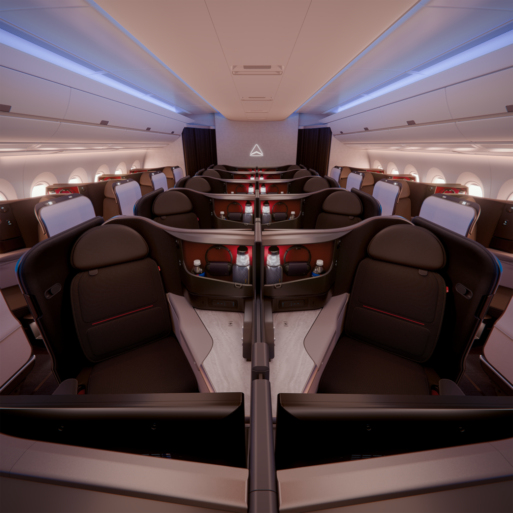 A350-1000 Delta One Suite cabin.