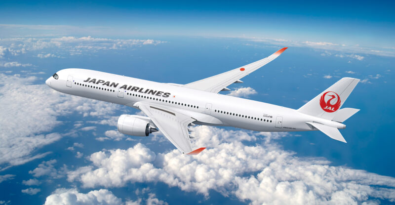 JAL Airbus A350 aircraft in flight.