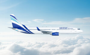 Ascend Airways 737 in flight.